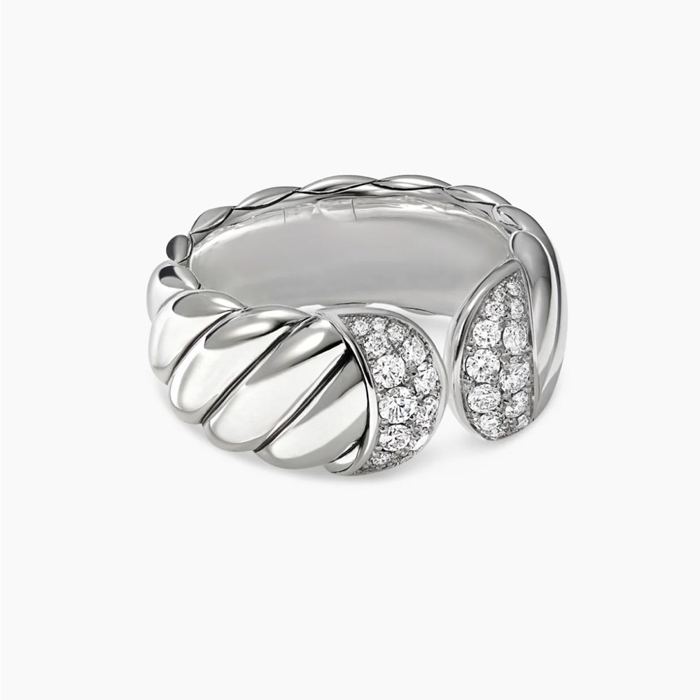 David Yurman Sculpted Cable Ring with
Diamonds